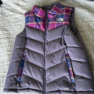 North Face Plaid Vest - EUC Great Fall colors